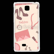Coque LG F5 Fond fashion rose 4