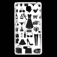 Coque LG F5 Fond fashion noir et blanc 2