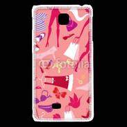 Coque LG F5 Fond fashion rose 5