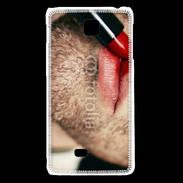 Coque LG F5 bouche homme rouge