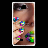 Coque LG F5 Bouche et ongles multicouleurs 5