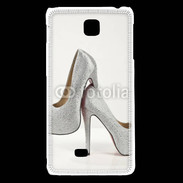 Coque LG F5 Escarpins strass argent
