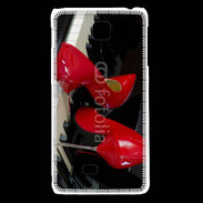 Coque LG F5 Escarpins rouges sur piano