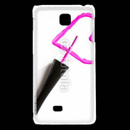 Coque LG F5 Coeur avec vernis à ongle 50