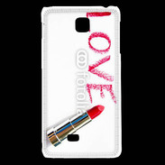 Coque LG F5 Love avec rouge à lèvres