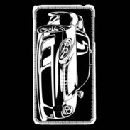 Coque LG F5 Illustration voiture de sport en noir et blanc
