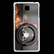 Coque LG F5 Roue en feu dragster