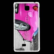 Coque LG F5 Voiture de sport rose italienne