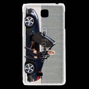 Coque LG F5 Femme blonde sexy voiture noire 3