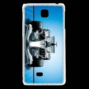 Coque LG F5 Formule 1 sur fond bleu