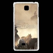 Coque LG F5 Cowboys et chevaux