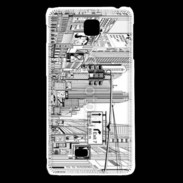 Coque LG F5 Rue de New York en dessin noir et blanc