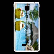 Coque LG F5 Pina colada au bord de la piscine