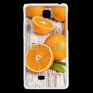Coque LG F5 Belles oranges sur fond en bois