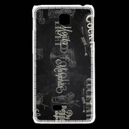 Coque LG F5 Menu de cocktail en noir et blanc