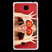 Coque LG F5 Femme tomate humour