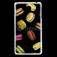 Coque LG F5 Macarons sur fond noir