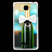 Coque LG F5 Bouteille de champagne avec noeud