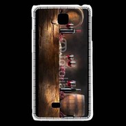 Coque LG F5 Vin rouge et tonneaux