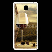 Coque LG F5 Verre de vin rouge et vignes