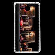 Coque LG F5 Vin rouge et tonneaux 2
