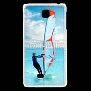 Coque LG F5 Planche à voile en mer des caraïbes