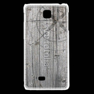 Coque LG F5 Rose des vents sur fond en bois