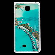 Coque LG F5 Vue aérienne Bungalow à Tahiti