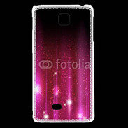 Coque LG F5 Rideau rose à strass