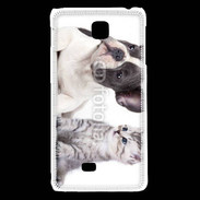 Coque LG F5 Duo chien et chat
