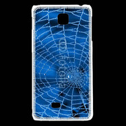Coque LG F5 Toile d'araignée bleue
