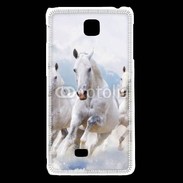 Coque LG F5 Chevaux blancs