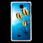 Coque LG F5 Poisson jaune et noir