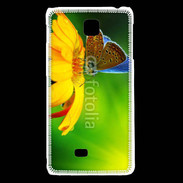 Coque LG F5 Papillon posé sur une fleur