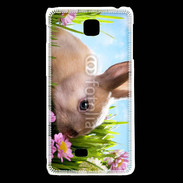 Coque LG F5 Lapin et fleurs