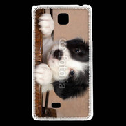 Coque LG F5 Chiot blanc et noir 2