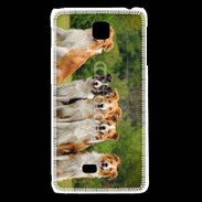 Coque LG F5 Groupe de 5 chiens Border Collie