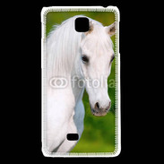 Coque LG F5 Portrait cheval blanc 10