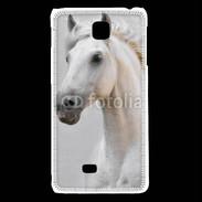 Coque LG F5 Portrait cheval blanc 11