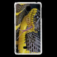 Coque LG F5 Serpent noir et jaune