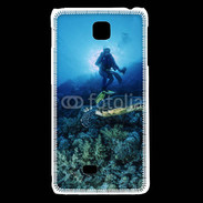 Coque LG F5 Tortue et plongeur