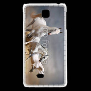 Coque LG F5 Groupe de chevaux blancs
