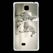 Coque LG F5 Chevaux blancs