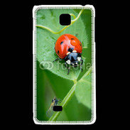 Coque LG F5 Coccinelle sur une feuille