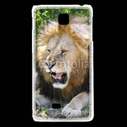 Coque LG F5 Portrait de lion 25