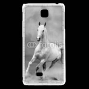 Coque LG F5 Cheval en noir et blanc 55