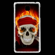 Coque LG F5 Tête de mort en flamme