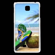Coque LG F5 Plage Brésil et noix de coco