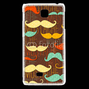 Coque LG F5 Fond en moustache