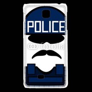 Coque LG F5 Moustache policier